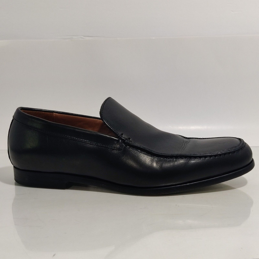 Allen Edmonds Italian Black Leather Slip-On Loafers - Rialto